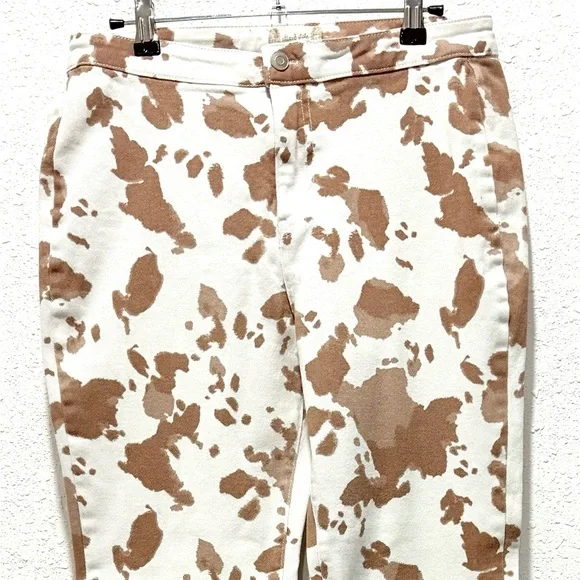 Altar'd State High rise animal print extra Flare Pants L - Picture 5 of 11